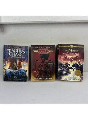 Magnus Chase, The Kane Chronicles and The‎ Mark of Athena by Rick Riordan Books